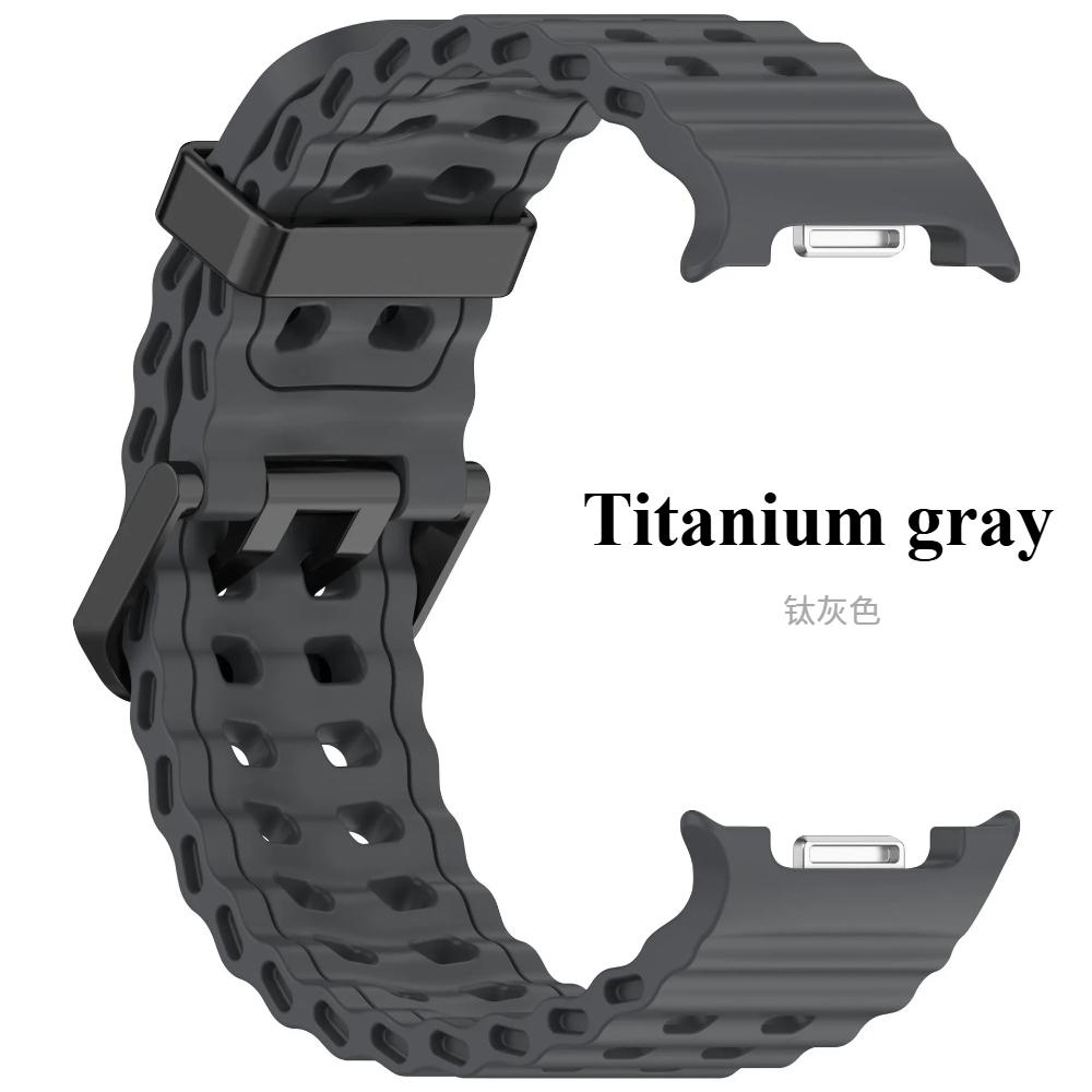 Marine Band For Samsung Galaxy Watch 8 Classic 46mm Sports Silicone Strap For Galaxy Watch 8 40mm 44mm Watchband Bracelet Accessories