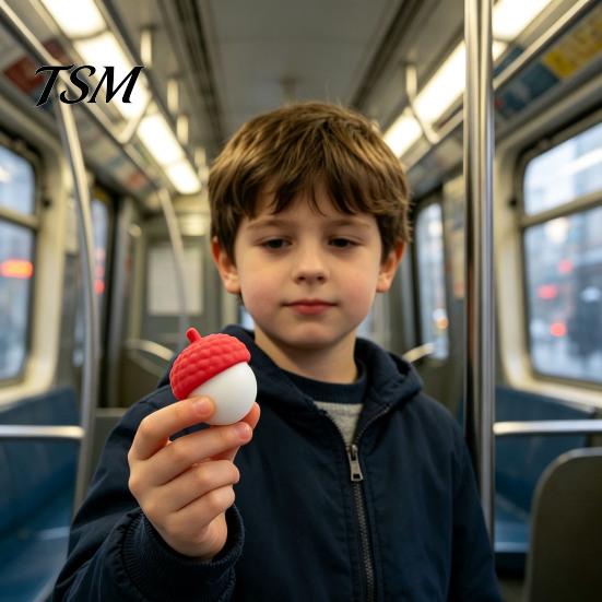 Cute Desk Accessories for Women Litchi Squeezable Stress Ball, 3D Printed Sensory Fidget Toy, with Miniature Decorative Ornaments Realistic