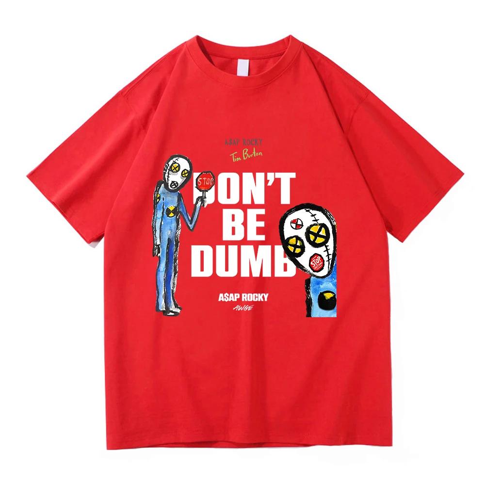 A Rocky 2026 New Album Dont Be Dumb Tee Shirt Fashion Unisex Women Clothing Harajuku High Quality Tops Cotton TShirts Vintage