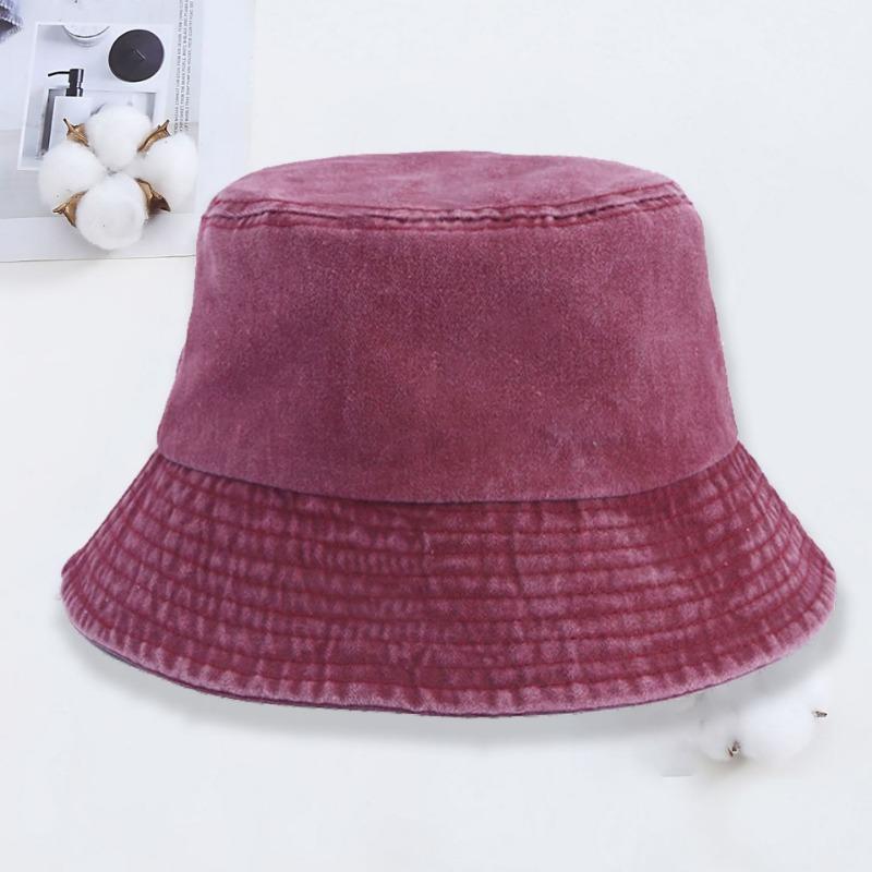 Washed Bucket Hat Men and Women Retro Summer Versatile Face Small Sunshade Bucket Hat Basin Hat Tide