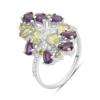 Silver Ring with Natural Amethyst 3.211ct, Chrysolite, Item Weight 4.3 G (2194255)