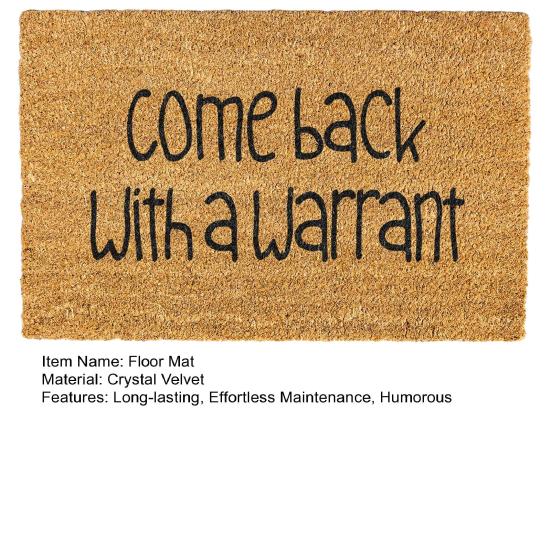 Забавная прихожая Коврик для двери Вернись с ордером Коврик для двери Рустикальный противоскользящий коврик для пола