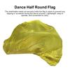 Yousheng Dancing Flag with Expandable Stick Half Circle Shape Bright Color Luster Surface Performance Costumes Props Accessories Praise Flag