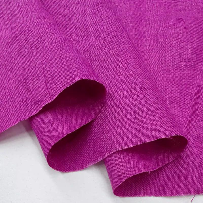 Чистая льняная ткань Стиранный лен Комфортная дышащая ткань для весны и лета DIY Платье Широкие брюки Легкая куртка Одежда