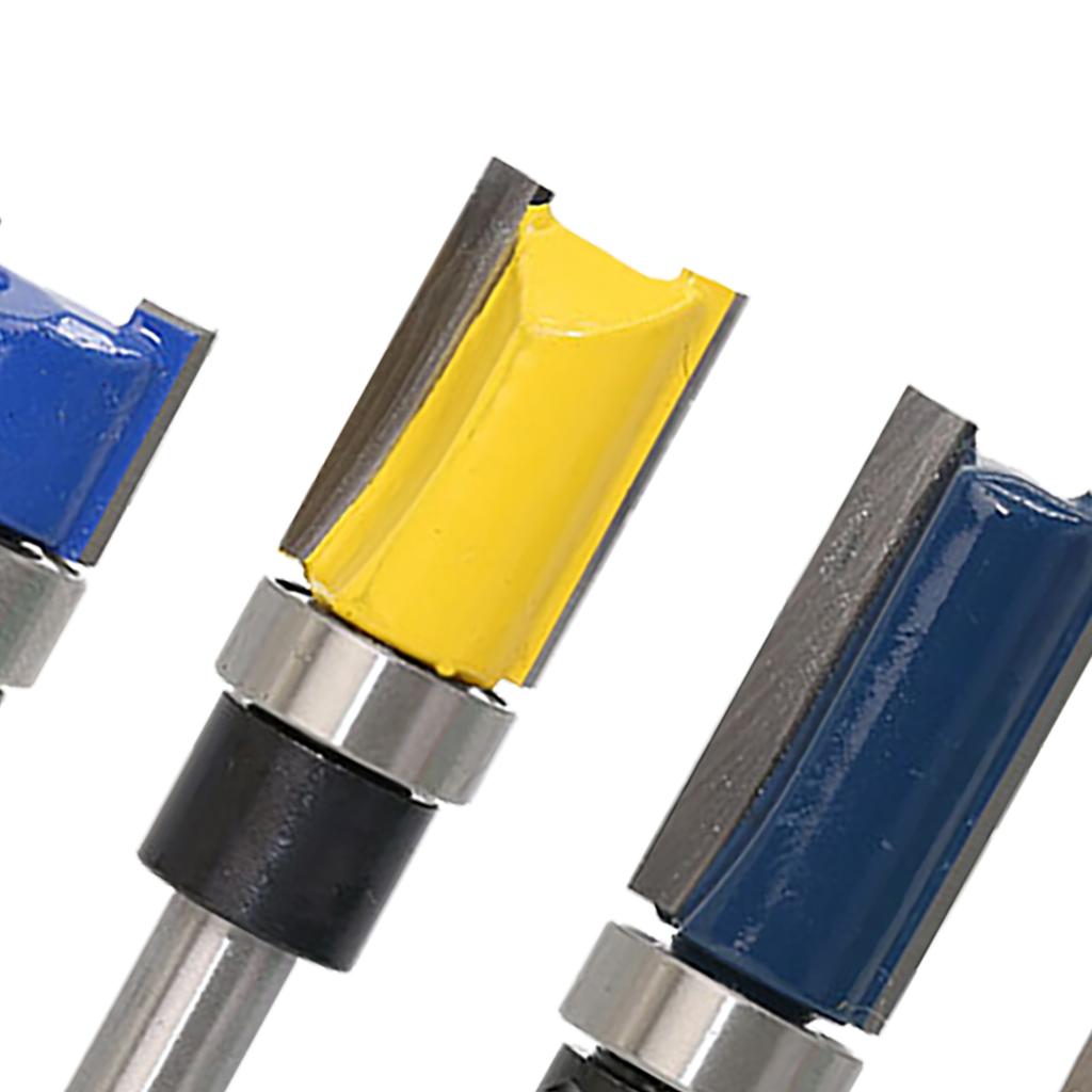 Набор фрез для деревообработки Набор фрез для фрезерования заподлицо из карбида вольфрама с хвостовиком 6,35 мм