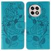 Phone Case For OnePlus Ace 5 5G/Ace 5 Pro 5G/13R 5G Wallet Stand Imprinted Rose Butterfly PU Leather Cover