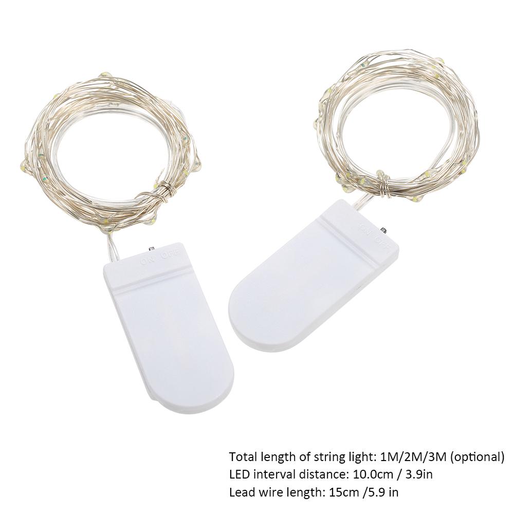 1M/3.3FT 10 LED Fairy Starry Copper Wire String Battery Operated Powered IP65 Water Resistance Extra Flexible Bendable Light Strip for Holiday