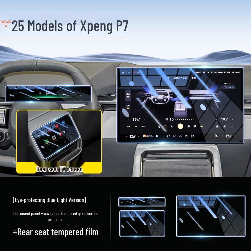 Закаленное Стекло Защитная Пленка для Экрана для 25 Моделей Xiaopeng P7 - Пленка для Навигации на Центральной Консоли для Модификации Салона