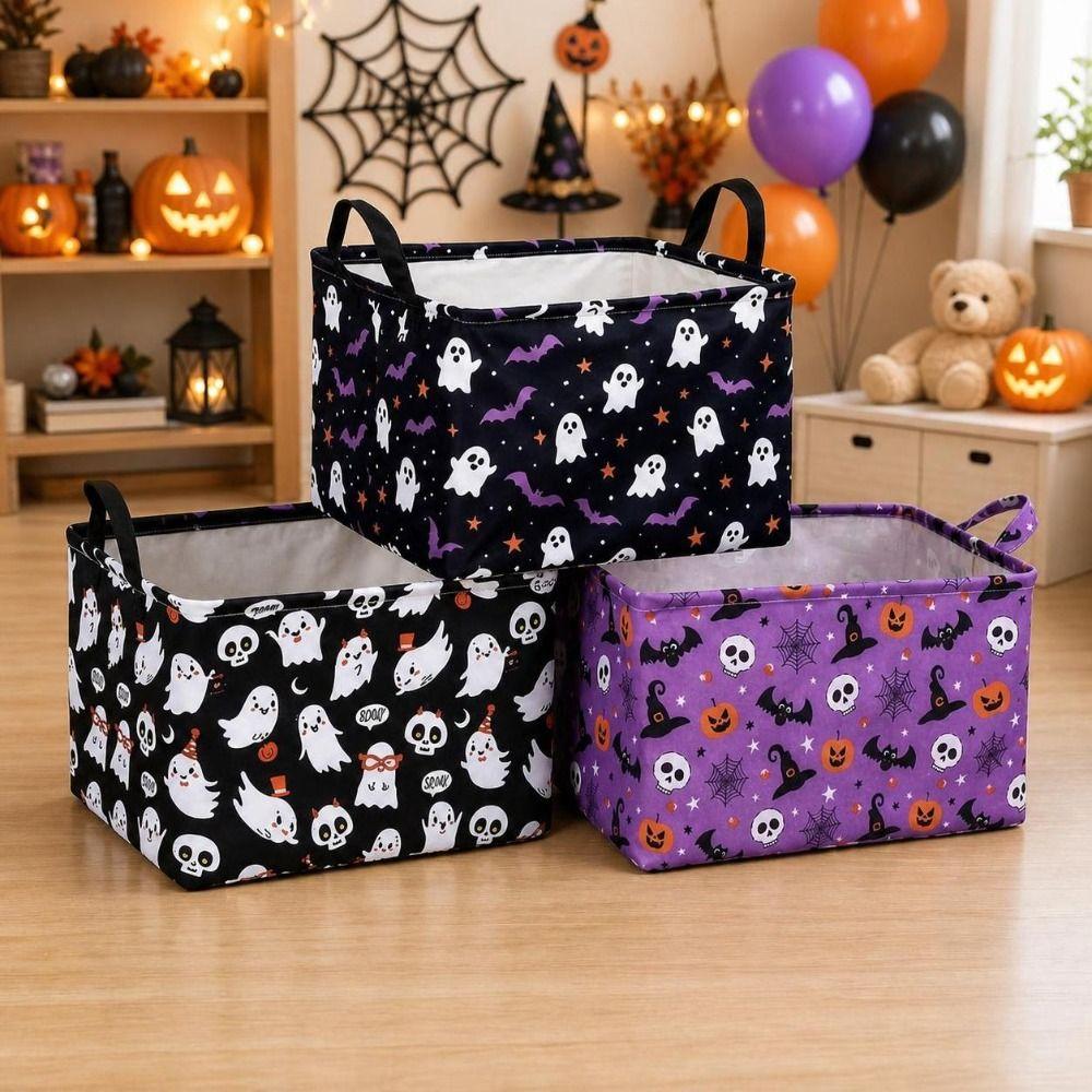 Ghost Clothes Storage Box Pumpkin Sundries Organizer Practical Cartoon Toys Basket Household