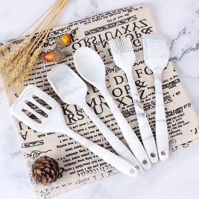 5 шт. пищевой термостойкой силиконовой кухонной утвари с антипригарным покрытием, кухонные принадлежности, ложка, мягкая щетка, лопатка, набор для выпечки