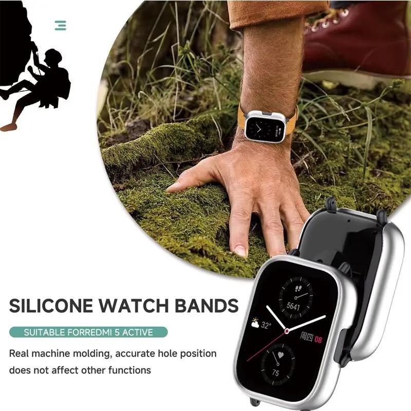 Чехол для Xiaomi Redmi Watch 5 Active аксессуары Защитная пленка для экрана ПК Полый бампер Защитный чехол Чехлы для Redmi Watch 5 Active