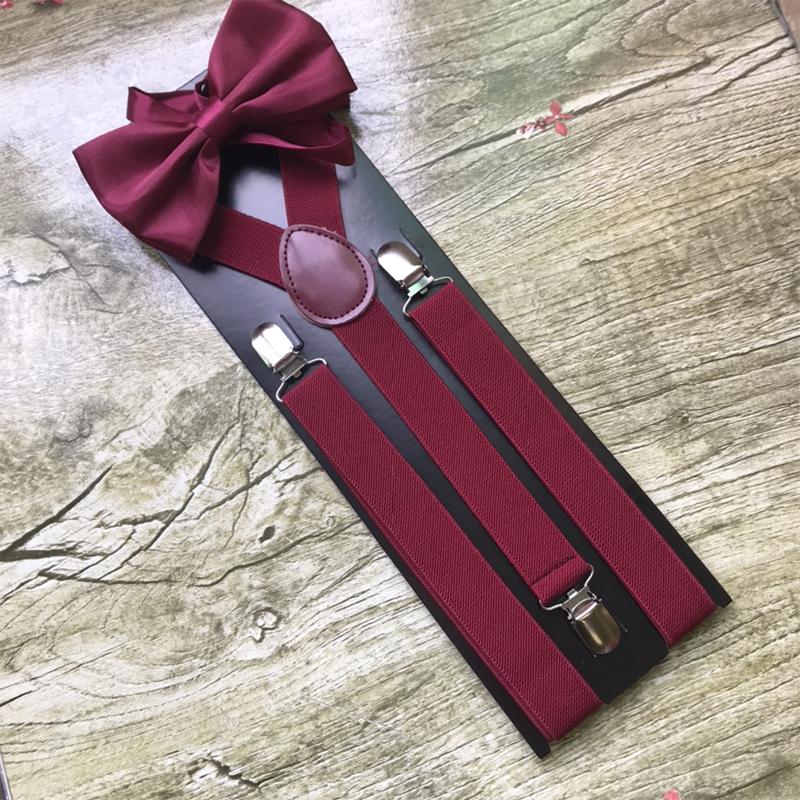 Классический комплект подтяжек и галстука-бабочки, регулируемые эластичные подтяжки с Y-образной спинкой шириной 2,5 см и 3 зажимами, тканый предварительно завязанный галстук-бабочка шириной 12 см, один размер для мужчин и женщин