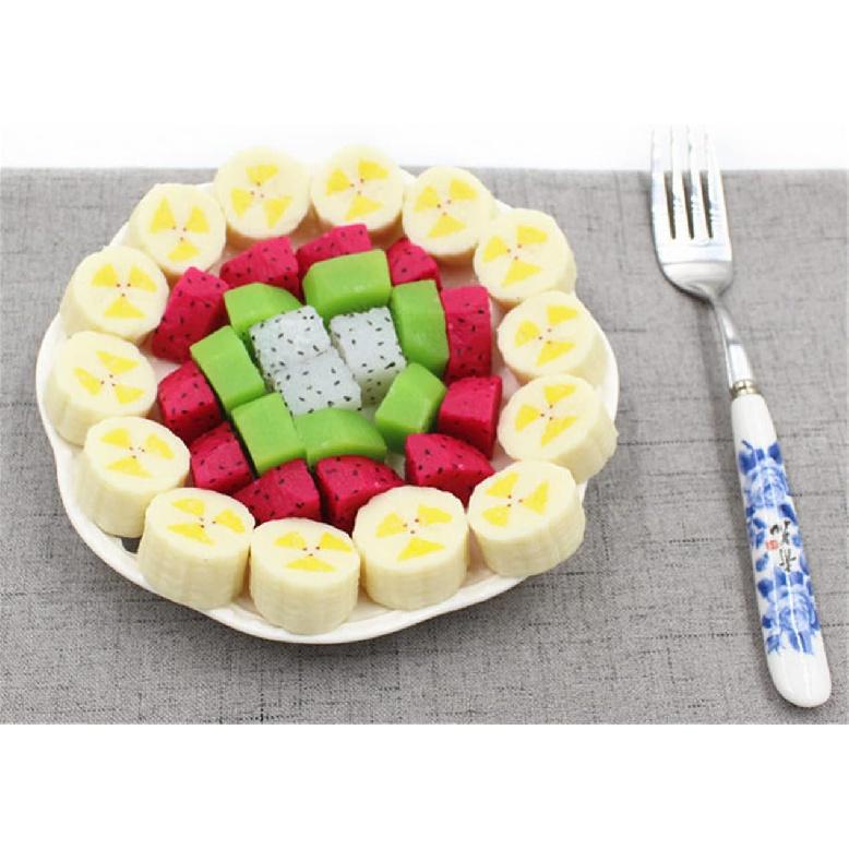 Avivilea Fake Fruit Slices Simulation Banana Slice Artificial Banana Blocks for Home Table Cabinet Display Decor 10Pcs (Yellow), 1inch