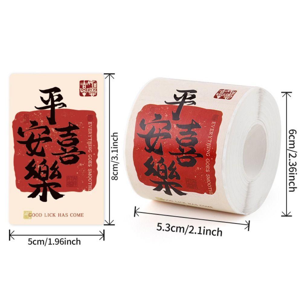 50/200PCS Lucky Happy New Year Stickers Multicolor Wrapping Decals Chinese New Year