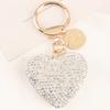 Блестящие сверкающие многофункциональные многоразовые подарочные аксессуары со стразами, металлический брелок для автомобиля в форме сердца, сумка, подвеска, брелок для ключей, кошелек