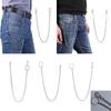 Metal Key Chains Clip Single Strands Wallet Chain Belt Pants KeyChain Hip Hop Jewelry Biker Link