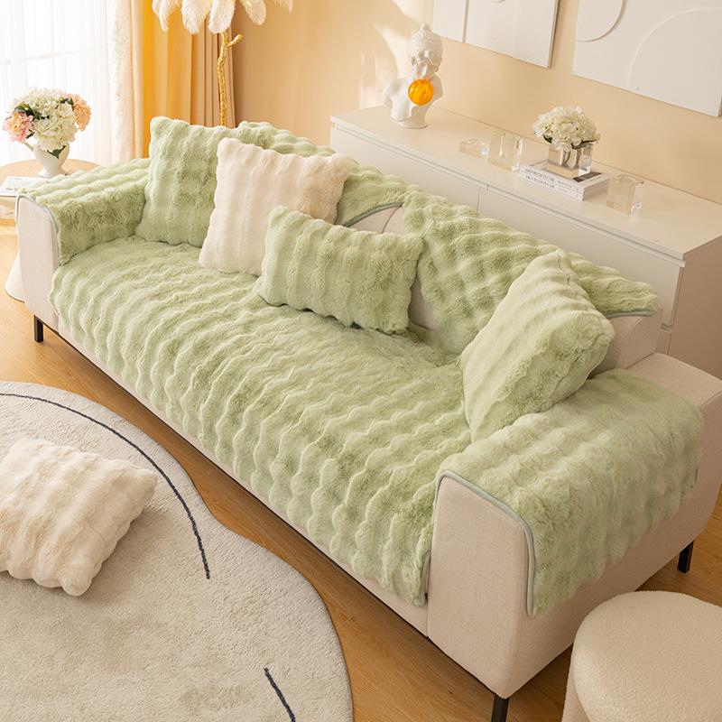 Утолщенная однотонная плюшевая подушка для дивана, зимняя теплая подушка, нескользящая высококачественная роскошная новая спинка, чехол для наложницы Imperial