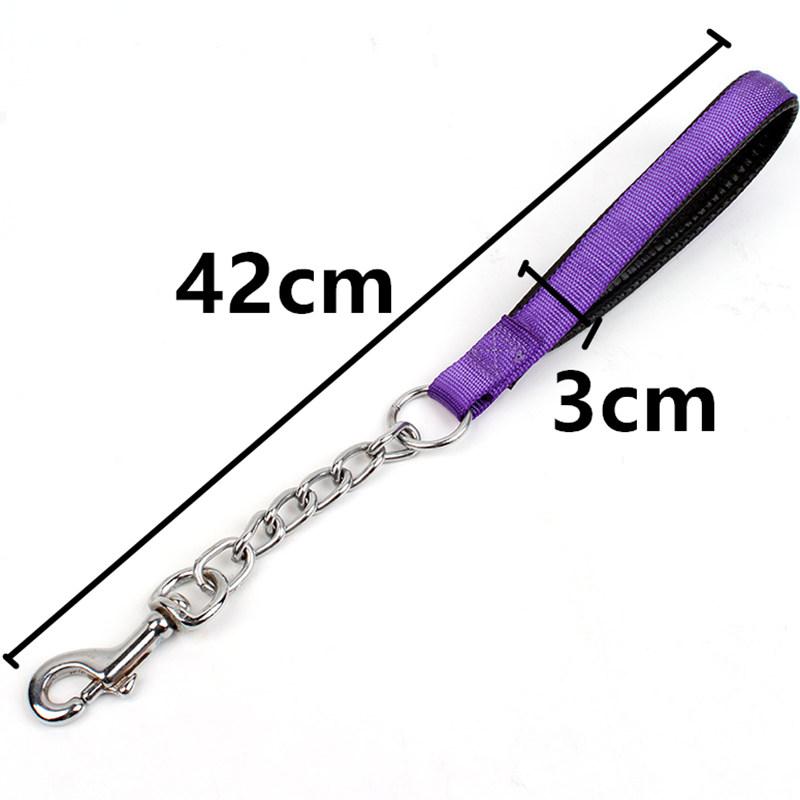 Собачий поводок из нержавеющей стали, короткие поводки для собак, поводки, устойчивые к жеванию, для крупных собак, прогулочная тяговая веревка, нейлоновая цепь для собак, товары для домашних животных