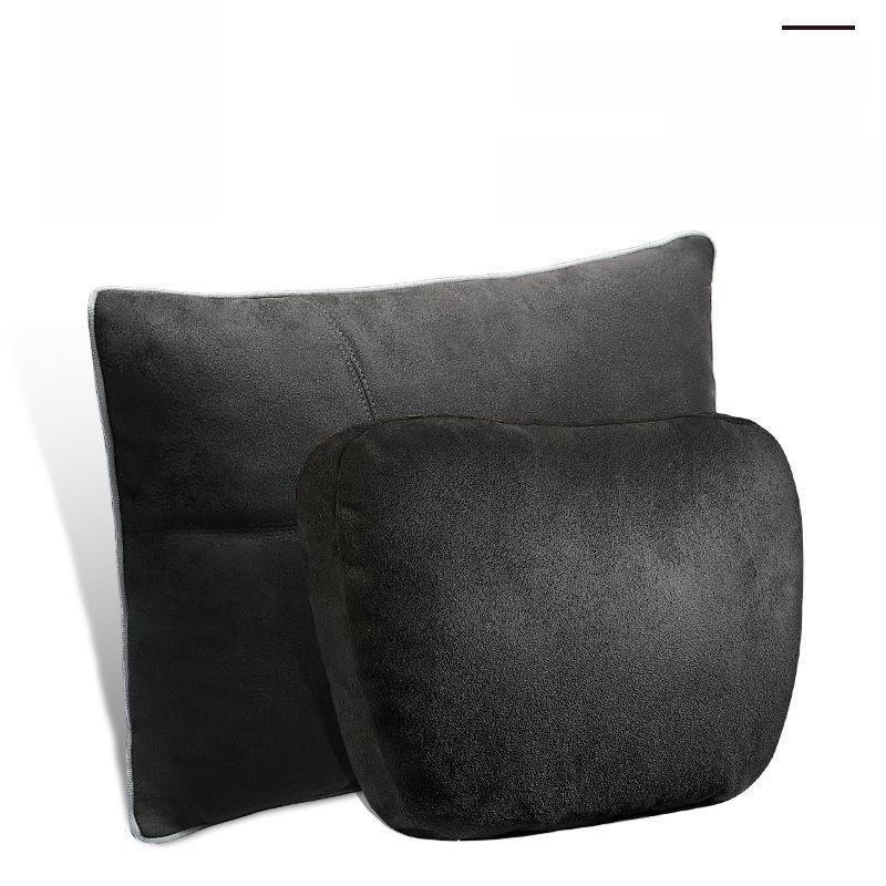 Подголовник для автомобиля, подушка для шеи, поддержка талии, замшевая подушка на спинку сиденья для Mercedes-Benz S-класса, универсальная подушка для автомобиля.