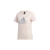 (WMNS) adidas Large Shiny Logo Short Sleeve Pink Women's GK8721