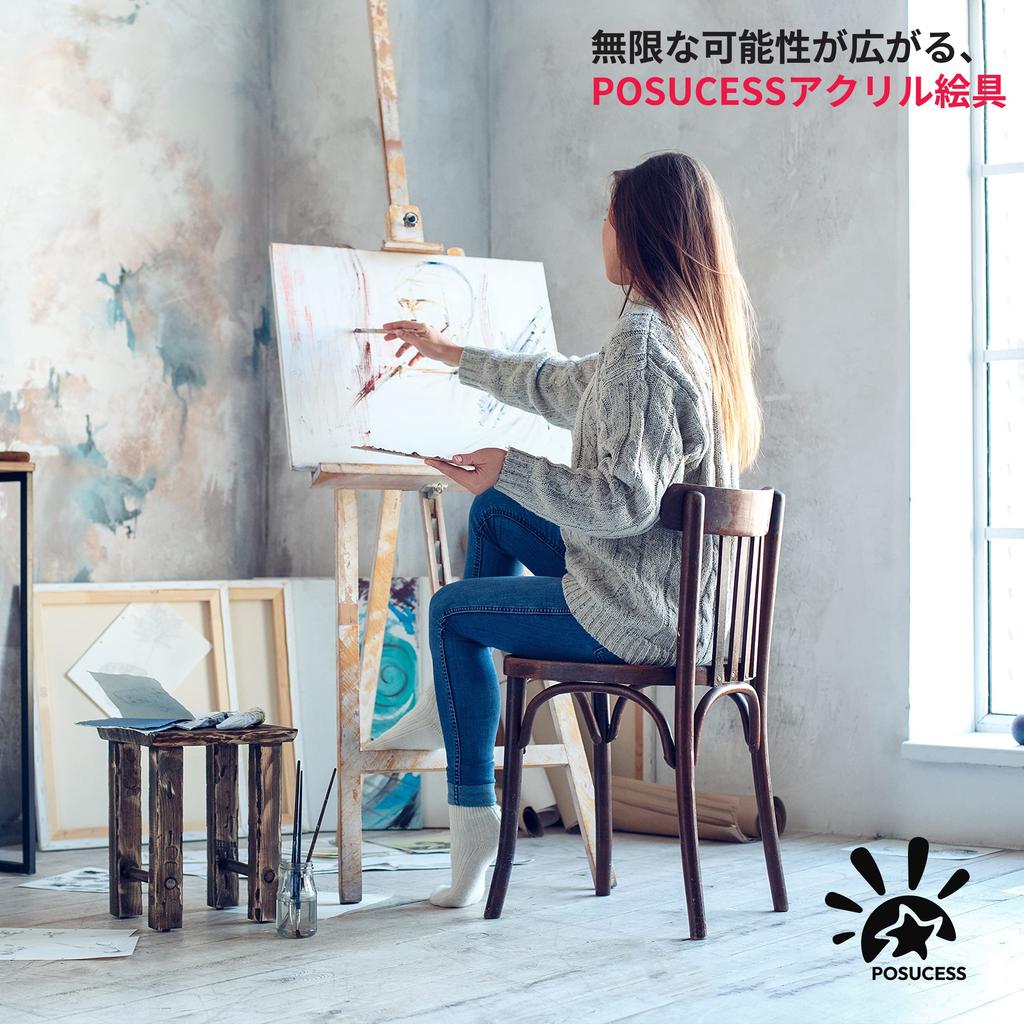 Набор акриловых красок 24 акрила 10 кистей и 1 простая для рисования для раскрашивания художественная краска подарок для входящего входа 35 красок, цветов, гуаши,