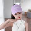 Комплект из 1 детской шапки, летние пустые цилиндры, детские шапочки с язычком утки, шляпы от солнца с вышитым бантом для девочек, бейсболки с завязанным хвостиком