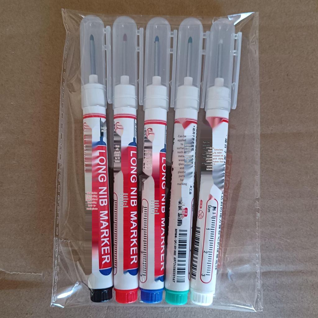 Waterproof Deep Hole Marker Pen for Woodworking and Tile Construction
