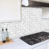 Tile Sticker Easy-to-install 3D Tile Wall Sticker Splashback Waterproof Durable Wall Decals for Home Kitchen