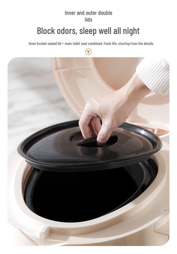 Portable Bidet Chair for Elderly and Pregnant Women - Plastic Mobile Toilet Spittoon for Home Use
