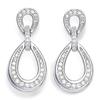 [K9531] - Silver 'Goddess' Silver Earrings (rhodium-plated) - 25x12 Mm