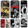 Чехол для телефона T-Tony M-Montana S-Scarface для iPhone 17 16,15,14,13,12,11,Pro,XS,Max,XR,Plus,Mini Мягкий силикон Черный Ударопрочный