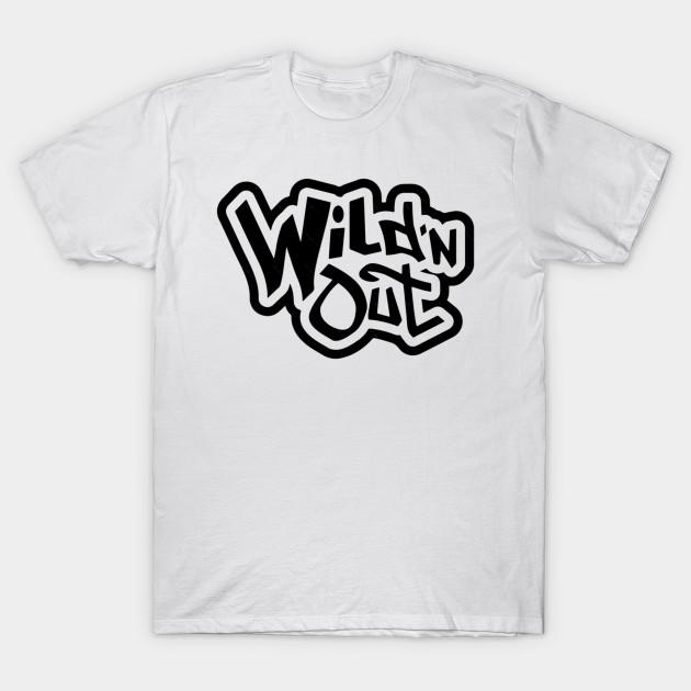 Мужская черная футболка с принтом Wild N Out Печать на трансферной бумаге без вырезания Хлопковая футболка