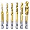 Фаскосниматель из быстрорежущей стали с титановым покрытием и сверлом-метчиком M4-M8