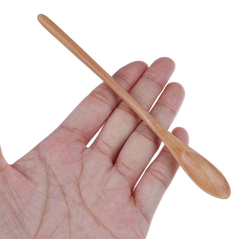 Dining Desserts Condiment Rice Soup Long Handle Honey Tea Scoops Coffee Accessories Wooden Spoon