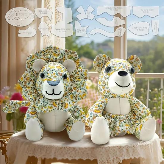 13 шт./комплект выкроек для шитья льва для начинающих выкройка для шитья мягкой игрушки с шаблонами многоразовый набор линеек для квилтинга