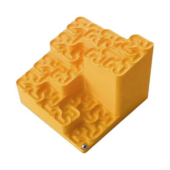 3D-печать Кривая Гильберта Мраморный трек Фрактальный трек для шариков Бесконечный фрактальный лабиринт со стальными шариками Кинетическое искусство Фрактальная математика Настольная игрушка