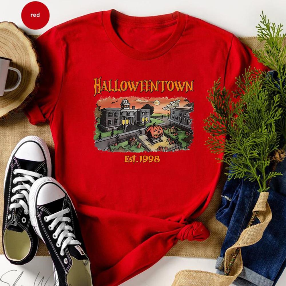 Halloweentown Est 1998 Tshirt Halloweentown University Shirt Halloween Party Tees Fall Pumpkin Graphic Tee Retro Halloween Tops