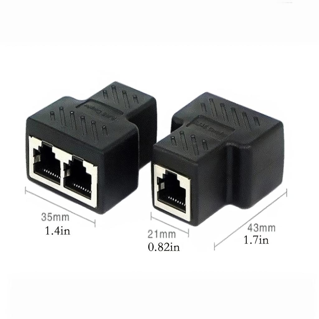 Адаптер-сплиттер RJ45, сетевой разъем Aoiutrn USB 1 на 2, двойной разъем LAN Ethernet, удлинительный кабель 8P8C для Cat5,5e, Cat6,7