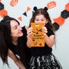 WOONOO 50PCS Halloween Treat Bags Candy Bags for Halloween Party, 10 Styles Paper Halloween Goodie Bags for Party Favors with 50PCS Stickers,
