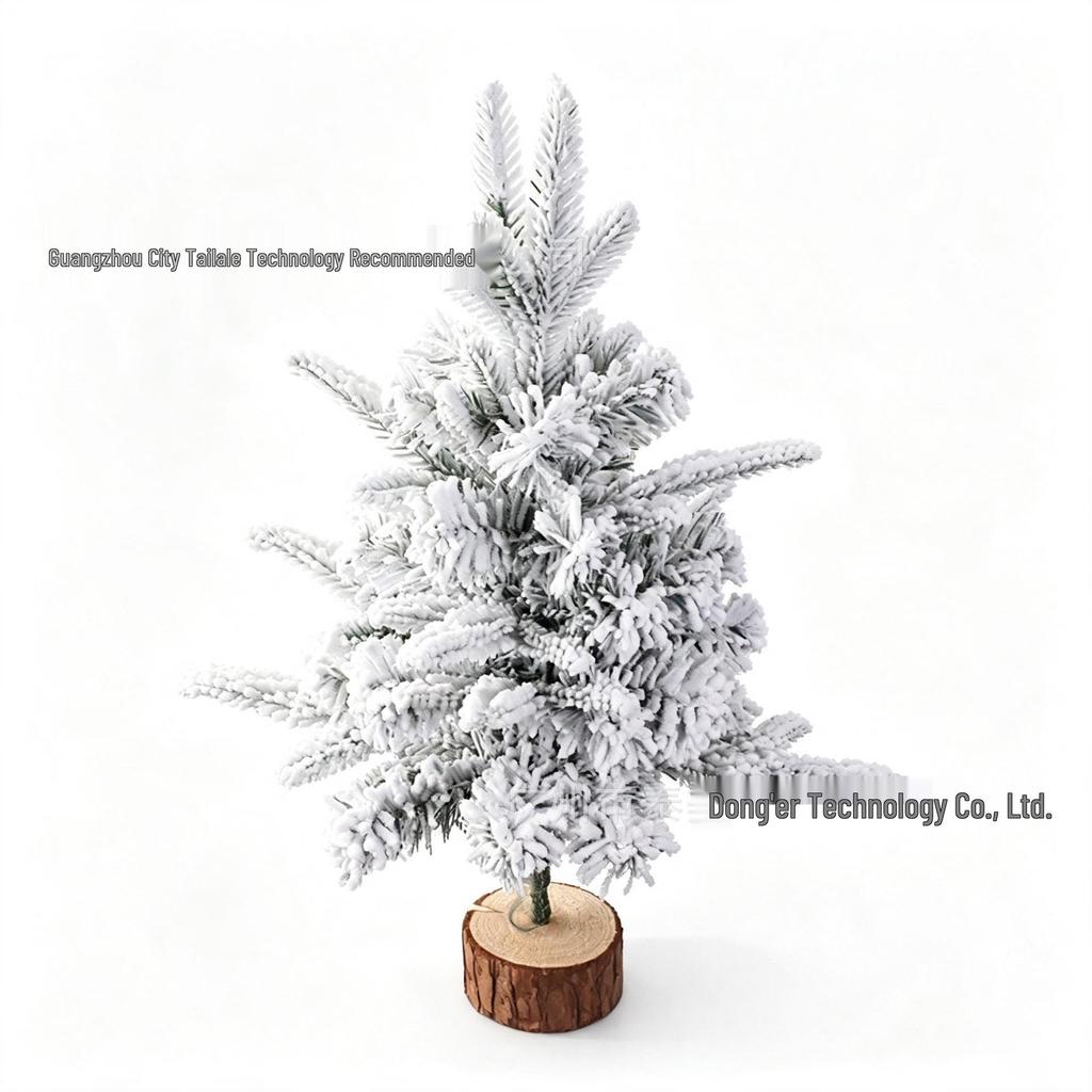 456090cm Small Snowy Green Christmas Tree Ornament for Desktop Decoration