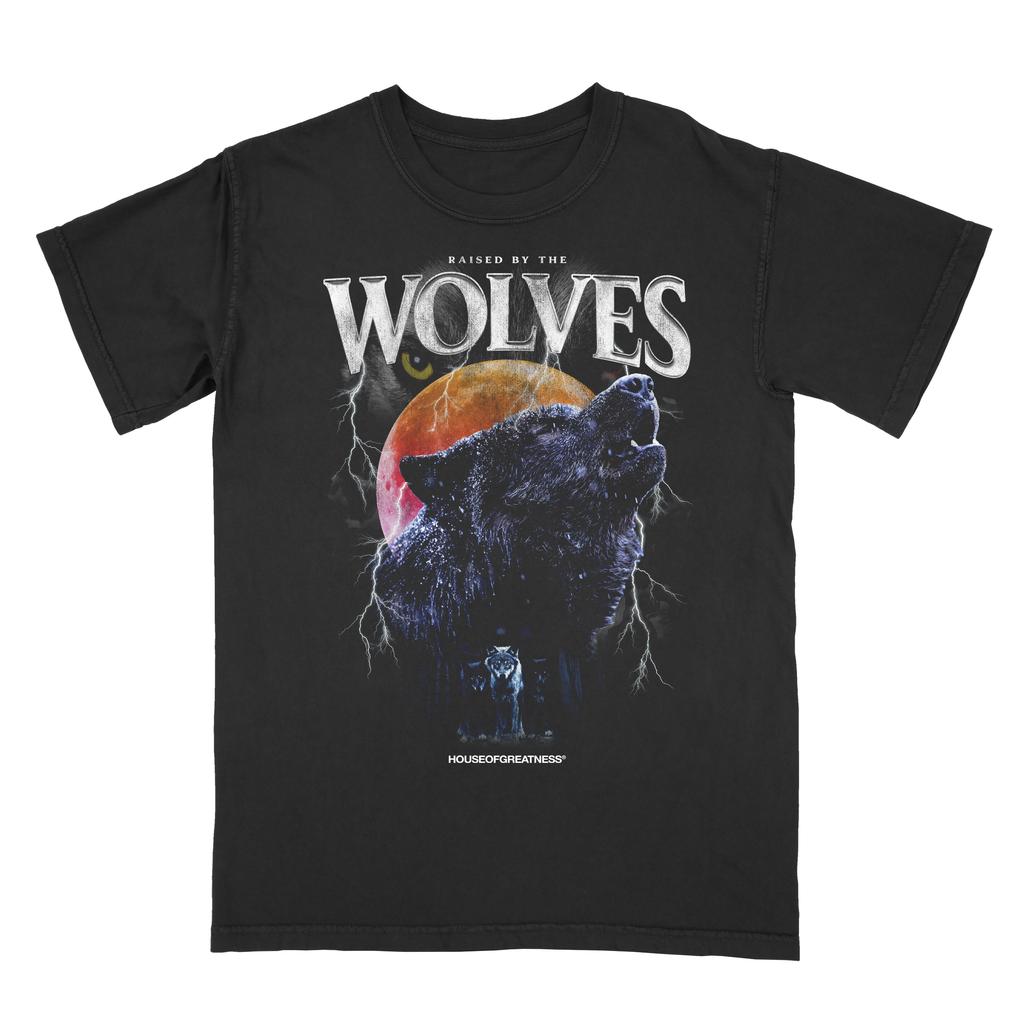 Vintage High Street Short Sleeve Raised By Wolves Tee Fashion Y2k T Shirt Cotton Tops Casual Loose Streetwear Unisex
