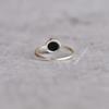 Natural black Onyx minimalist ring Black diamond everyday ring Dainty onyx ring for beginning Sterling silver handmade ring Gift for her
