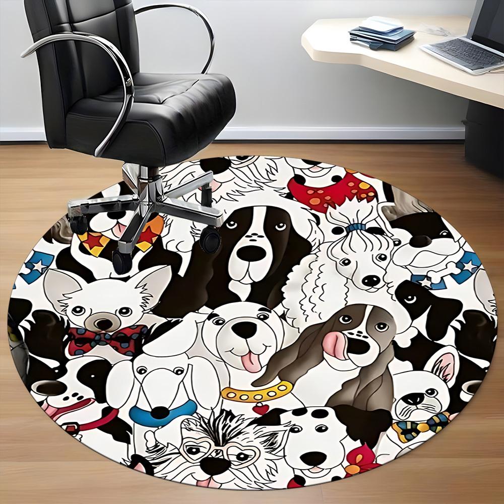 1pc Dogs, Pet Chair Carpet for Office Non Slip, Lightweight, Machine Washable Rug for Office Holiday Decor