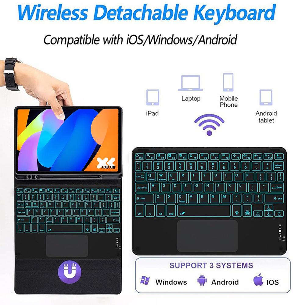 Чехол для Tab M11 11 дюймов, Чехол-клавиатура Bluetooth для Xiaoxin Pad 11 в /, для Idea Tab 11 Чехол с умной подставкой