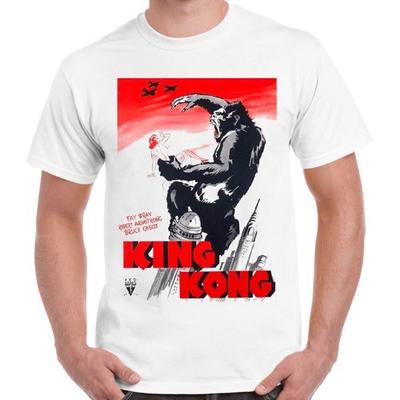 Постер Кинг-Конг Фильм про монстров 30-е Крутой подарок Винтажный Ретро Футболка 1188 Унисекс Футболка