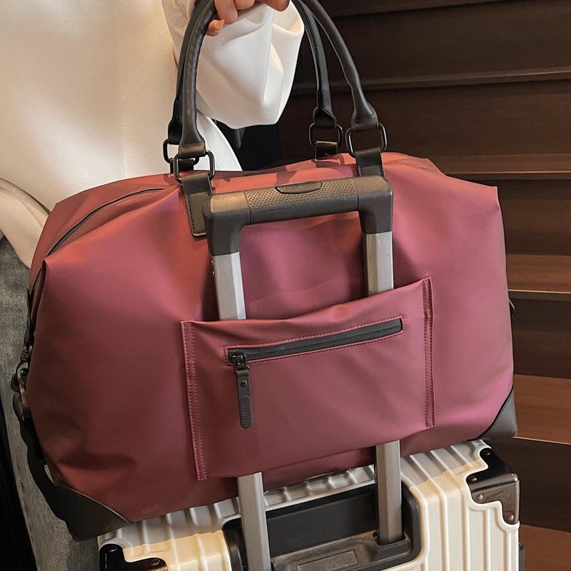 Дорожная спортивная сумка большой вместимости с креплением для ручки багажа - Отделение для влажного/сухого, Готова к деловой поездке и йоге
