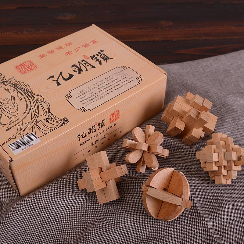 Набор деревянных головоломок Конгмин и Лубань: Детские развивающие игрушки для снятия стресса