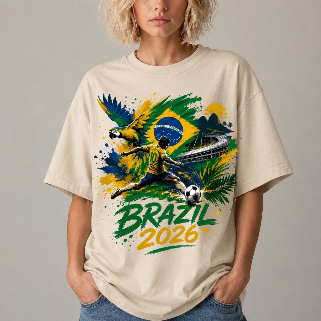 2026 Summer New Brazil Jesus Soccer Jersey Outdoor Soccer Training Breathable Jersey Unisex S Quick Dry T Shirt For Sports Running