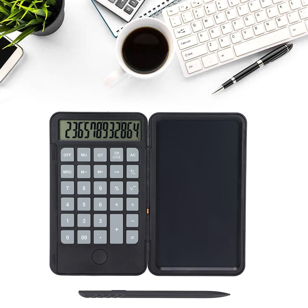 Calculator Writing Tablet 6.5in LCD Chargeable Portable Paperless Drawing Handwriting Board