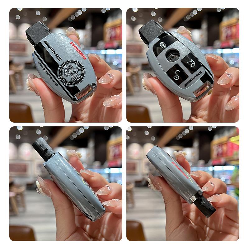 ABS Racing Style Car Remote Key Case Cover Shell For Mercedes Benz A B C S Class AMG GLA CLA GLC W176 W221 W204 W205 Accessories